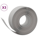 Garden Edgings 3 pcs Grey 10 m 20 cm Polyethylene 3155453