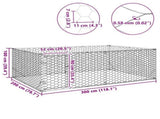 Outdoor Dog Kennel with Door 3x2x1 m Galvanised Steel 4105413