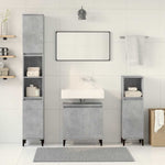 ZNTS 3 Piece Bathroom Furniture Set Concrete Grey Engineered Wood 3324948