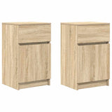 ZNTS Bedside Cabinets 2 pcs Sonoma Oak 39x35x65 cm Engineered Wood 861324