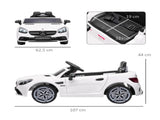 Benz SLC 300 Licensed 12V Kids Electric Ride On, with Music, Remote Control, LED Headlights, Horn, T3398P348318