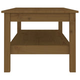 Coffee Table Honey Brown 110x50x40 cm Solid Wood Pine 814277