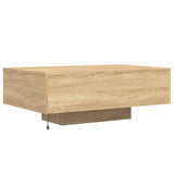 Coffee Table with LED Lights Sonoma Oak 85x55x31 cm 836611