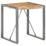 321599 Dining Table 70x70x75 cm Solid Rough Mango Wood