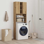 ZNTS Washing Machine Cabinet Artisan Oak 64x25.5x190 cm 856650