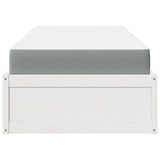 Bed with Mattress White 100x200 cm Solid Wood Pine 3281941
