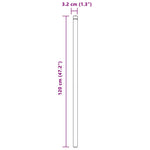 Fence Posts 12 pcs Silver 120 cm Powder-coated steel 42012788
