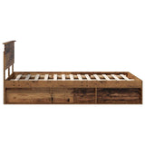 Bed Frame with Headboard Old Wood 120 x 190 cm Solid Pine Wood 3410634