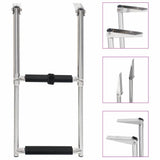 Folding Boarding Ladder 2-step Stainless Steel 92373