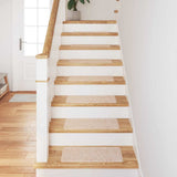 Anti-slip Stair Mats Latex backing 15 pcs Cream 60 x 25 cm PP 4019802