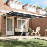 Retractable Awning Orange and White 350 x 250 cm 3330211