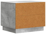 Bedside Table 2 pcs Concerte Grey 43 x 34.5 x 47 cm 895262