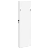 Mirror Jewellery Cabinet Wall Mounted White 30x8.5x106 cm 353214