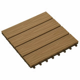Decking Tile 3D Design 11 pcs Teak 30 x 30 cm WPC 42046682
