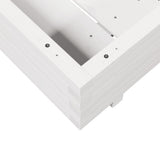 Garden Planter White 80x80x26.5 cm Solid Wood Pine 847309