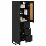 Highboard Black Oak 69.5 x 34 x 180 cm Engineered Wood 3416280
