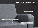 Modern Accent Chair, Occasional Chair with Rubber Wood Legs for Living Room, Bedroom, Grey T3398P328179