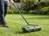 Lawn Roller Pull with Aerator Clamps Green 128 x 38 cm Steel 42032345