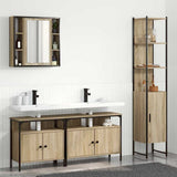 Bathroom Furniture Set 4 pcs Sonoma Oak Engineered Wood 3399393