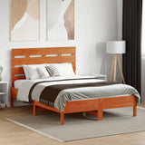 Headboard Wax Brown 135 cm Solid Wood Pine 844451