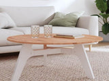 Table Top 80x1.5 cm Round Solid Wood Beech 355932