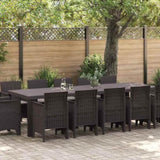 Garden Dining Set 13 pcs Brown and Taupe Poly rattan 3378618