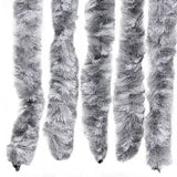 Fly Curtain White and Grey 100x200 cm Chenille 377375