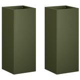 Garden Planter 2 pcs Olive Green 20 x 20 x 50 cm 8005309