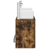 Bathroom Cabinet Set 3 pcs Smoked Oak 53 x 34.5 x 63 cm 3405863
