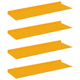Floating Shelf 4 pcs Mustard Yellow 60 x 18 x 2.5 cm Steel 8004027