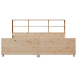 ZNTS Bookcase Bed without Mattress 200x200 cm Solid Wood 3323794