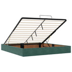 Ottoman Bed with Mattresses Dark Green 160x200cm Velvet 3313412