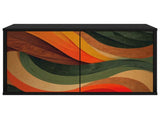 Wall-mounted TV Cabinet BONN 69 x 33 x 40 cm Black Oak 8007134