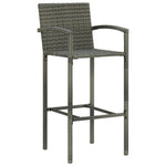 5 Piece Garden Bar Poly Rattan Grey 3064773