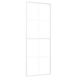 151669 Sliding Door Frosted ESG Glass and Aluminium 76x205 cm White