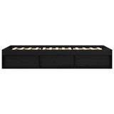 Bed Frame with Storage Black Oak 80 x 200 cm Engineered Wood 3429523