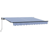 Retractable Awning Blue 300 x 200 cm Fabric 3329478