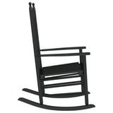 Rocking Chairs with Curved Seats 2 pcs Black Solid Wood Poplar 3281586