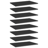 Bookshelf Boards 8 pcs High Gloss Black 60x40x1.5 cm Engineered Wood 805263