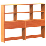 Bookcase Bed without Mattress Wax Brown 120x190 cm Small Double Solid Wood Pine 3322574