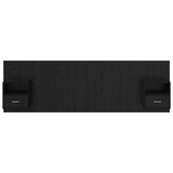 Headboard with Cabinet 3 pcs Black Oak Engineered Wood 3416128