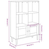 Bookcase SENJA Rattan Look White 90x35x130 cm Solid Wood Pine 358062