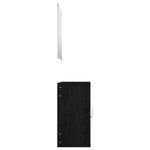 ZNTS 2 Piece Bathroom Furniture Set Black Engineered Wood 242559