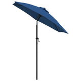 Garden Parasol Blue 200x224 cm Aluminium 47211