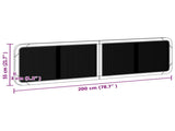Headboard with Headboard Black 200 x 55 x 3 cm Rattan 42011573