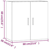 Wall Cabinet Concrete Grey 60x30x60 cm Engineered Wood 812892