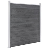 Garden Fence WPC 1737x186 cm Grey 3053233