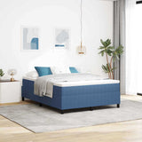 Platform Bed Frame Blue 140 x 190 cm Fabric 3337410