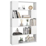 Book Cabinet Room Divider White 100x24x155 cm Engineered Wood 809197
