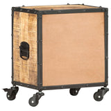 Bedside Cabinet 40x30x50 cm Rough Mango Wood 286379